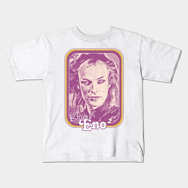 Brian Eno / Retro Fan Art Design Kids T-Shirt by DankFutura